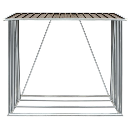 Capannone da Giardino in Acciaio Zincato 163x83x154 cm Marrone - homemem39