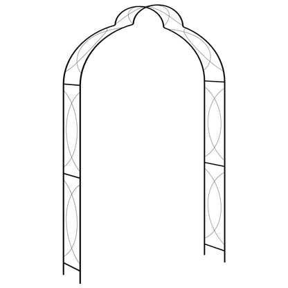 Arco da Giardino Nero 150x34x240 cm in Ferro