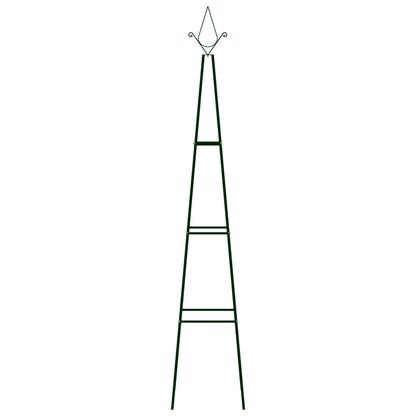 Supporti per Piante 2 pz Verde Scuro 35x35x195 cm in Ferro | homemem39