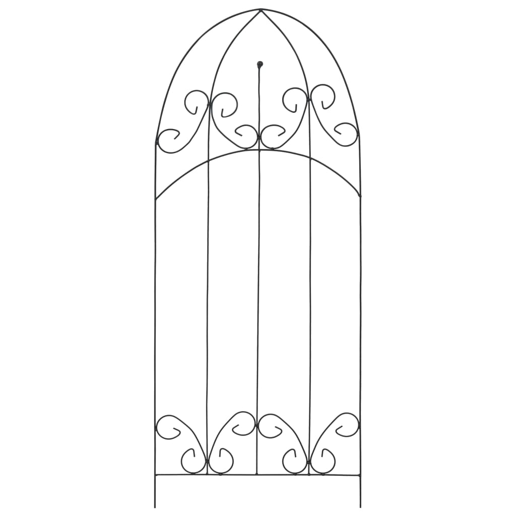 Supporti da Giardino per Piante 3 pz Neri 40x100 cm in Ferro - homemem39
