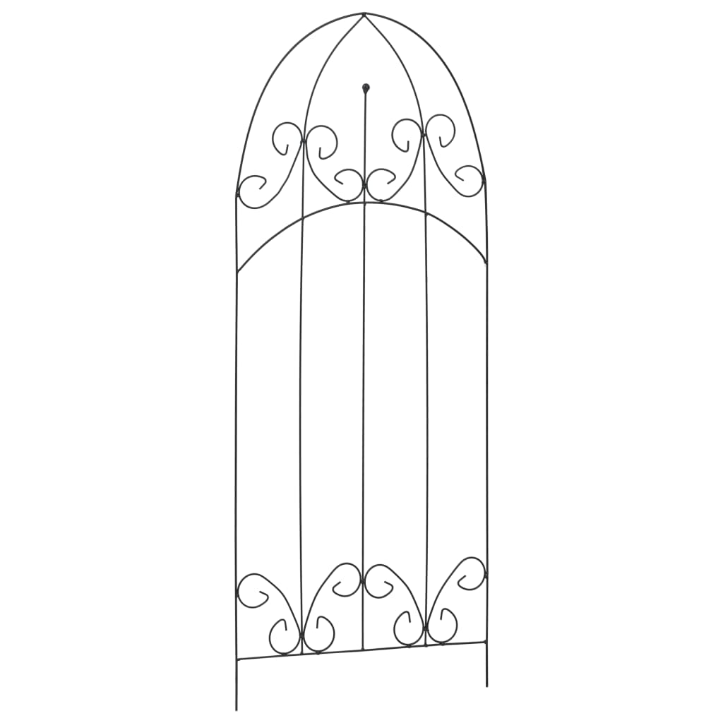 Supporti da Giardino per Piante 3 pz Neri 40x100 cm in Ferro - homemem39