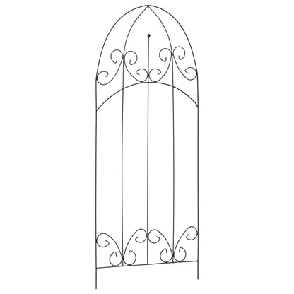 Supporti da Giardino per Piante 3 pz Neri 40x100 cm in Ferro - homemem39