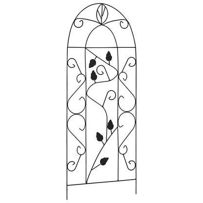 Supporti da Giardino per Piante 3 pz Neri 40x100 cm in Ferro | homemem39