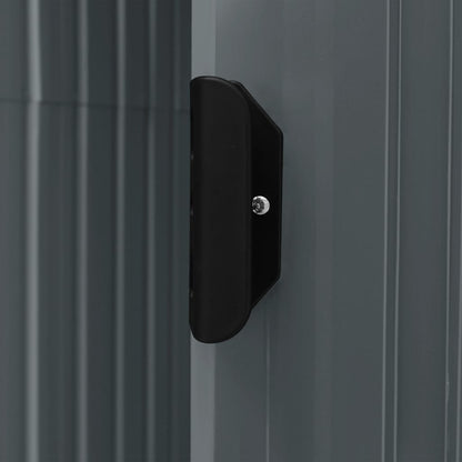 Capanno da Giardino con Scaffali Grigio 205x130x183 cm in Ferro - homemem39