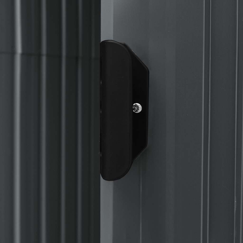 Capanno da Giardino con Scaffali Antracite 205x130x183 cm Ferro - homemem39