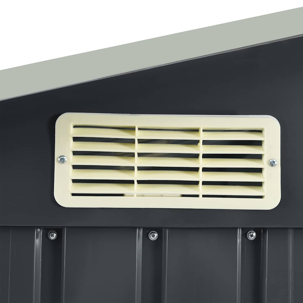 Capanno da Giardino con Scaffali Antracite 205x130x183 cm Ferro - homemem39