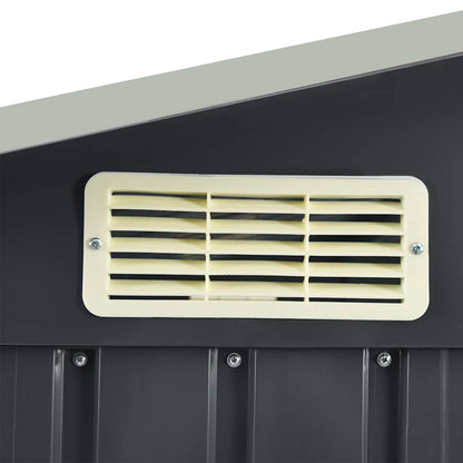 Capanno da Giardino con Scaffali Antracite 205x130x183 cm Ferro - homemem39