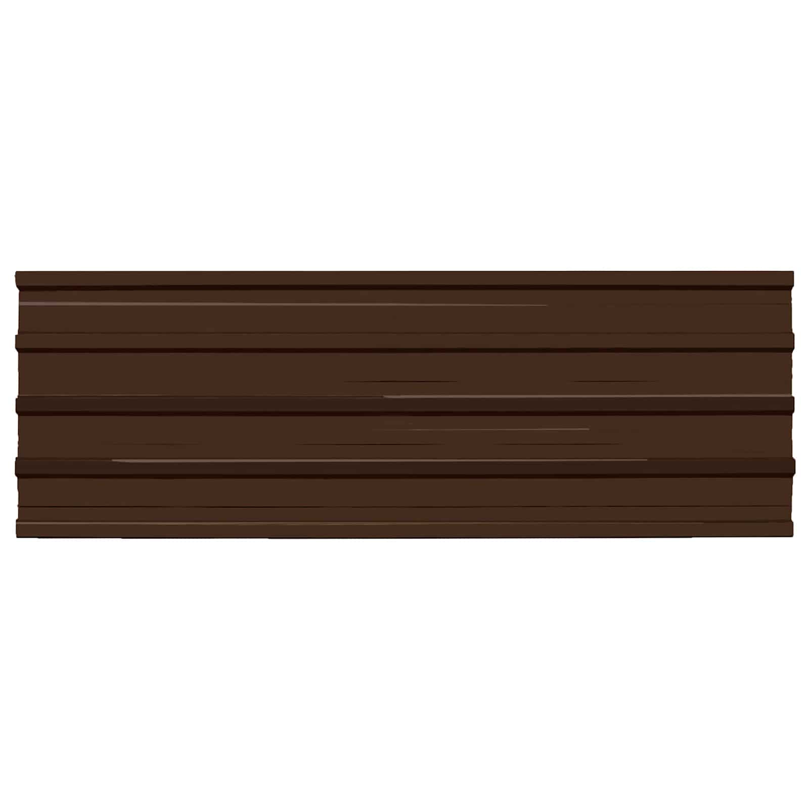 Pannello per tetto 12 pcs Marrone 129 x 45 cm Acciaio zincato | homemem39