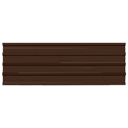 Pannello per tetto 12 pcs Marrone 129 x 45 cm Acciaio zincato | homemem39