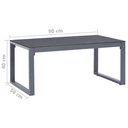 Tavolino da Salotto 90x50x40 cm in Alluminio | homemem39