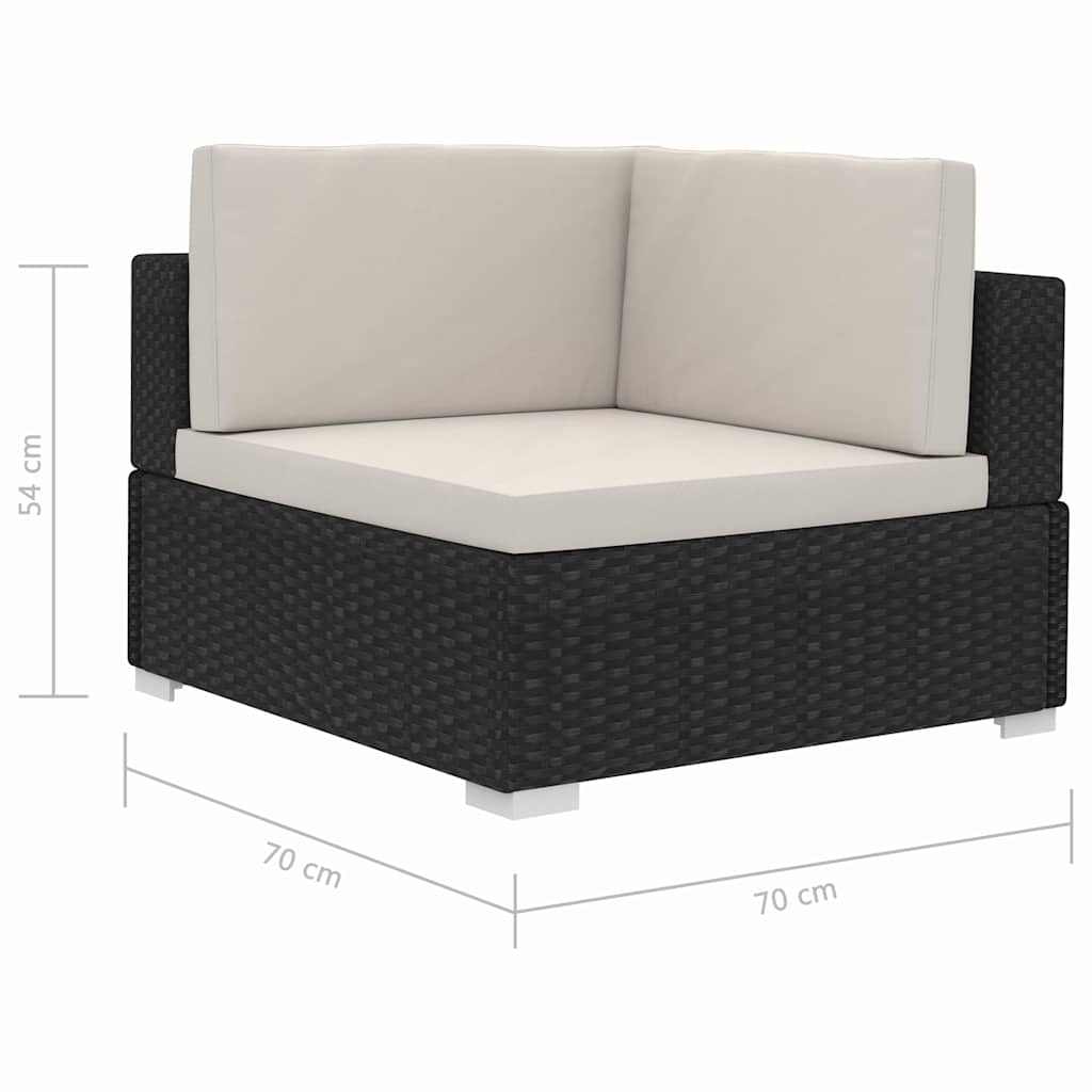 Poltrone Modulari ad Angolo con Cuscini 2 pz Polyrattan