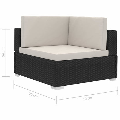 Poltrone Modulari ad Angolo con Cuscini 2 pz Polyrattan