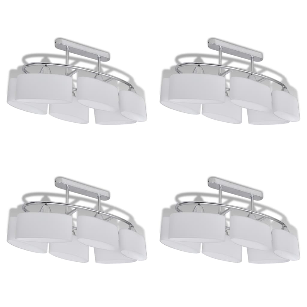 Lampade da Soffitto Ellissoidali 4 pz Paralume in Vetro E14 | homemem39