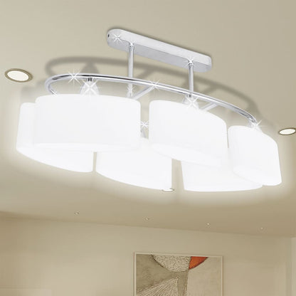Lampade da Soffitto Ellissoidali 4 pz Paralume in Vetro E14 | homemem39