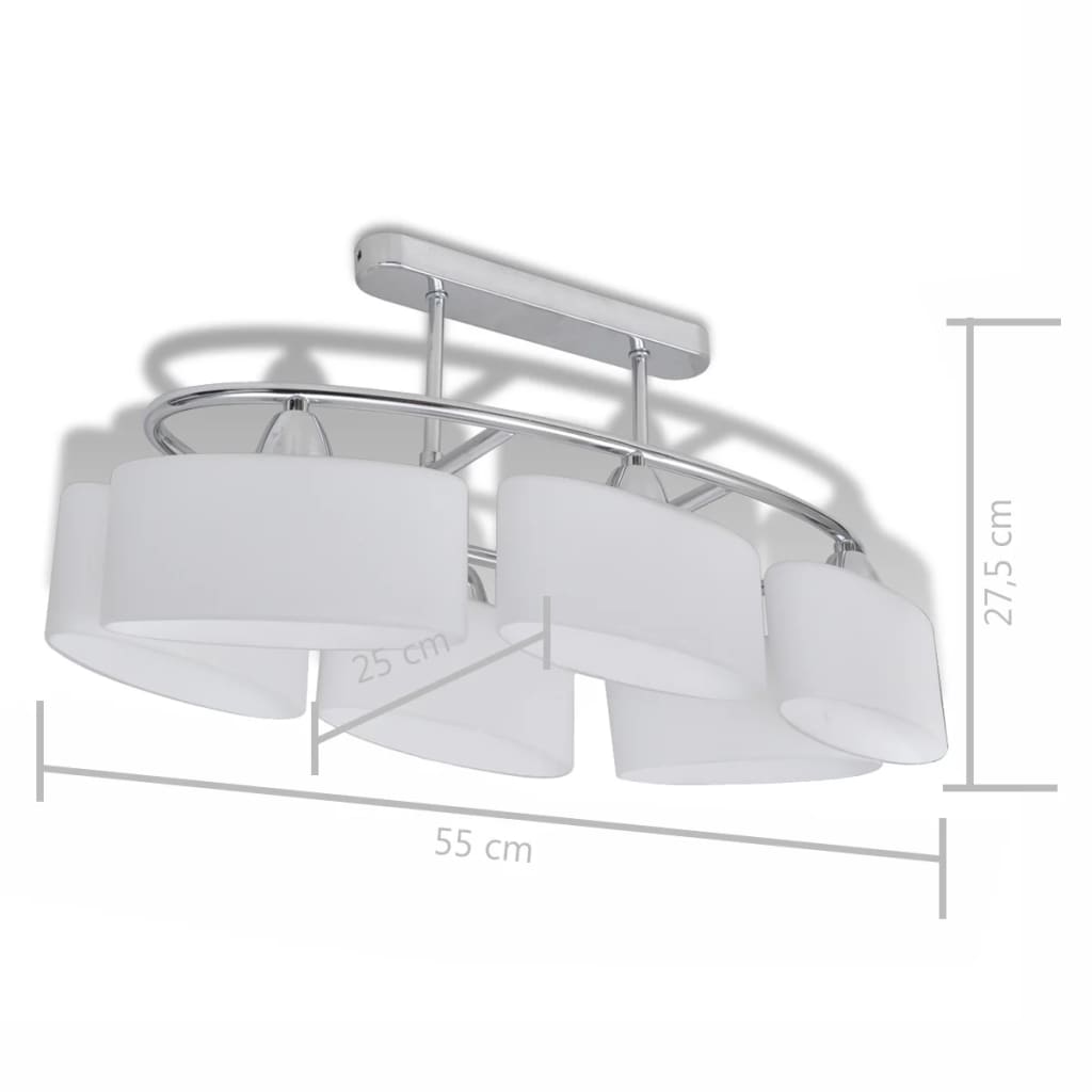 Lampade da Soffitto Ellissoidali 4 pz Paralume in Vetro E14 | homemem39