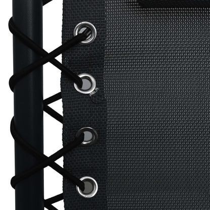 Sdraio Pieghevole Nero in Textilene - homemem39