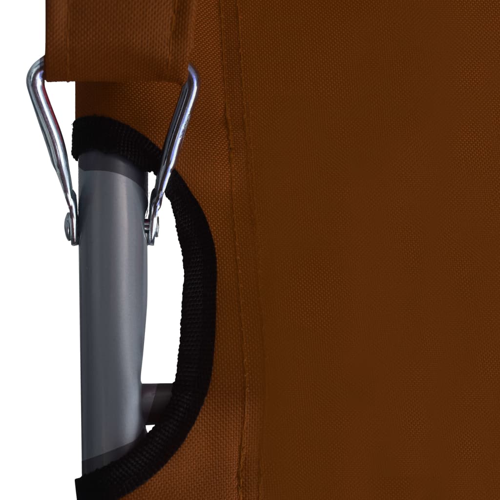 Sedie da Spiaggia Pieghevoli 2 pz in Tessuto Marrone - homemem39