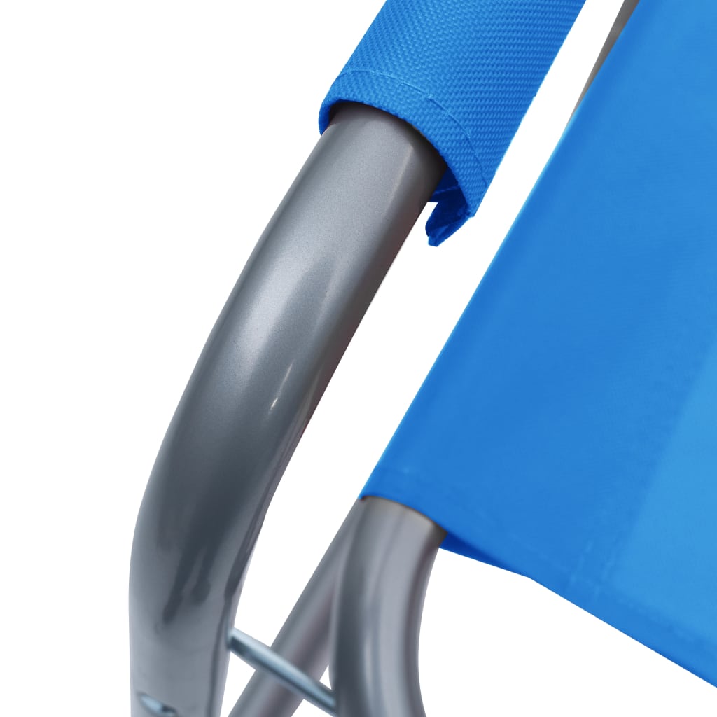 Sedie da Regista 2 pz in Acciaio Blu - homemem39