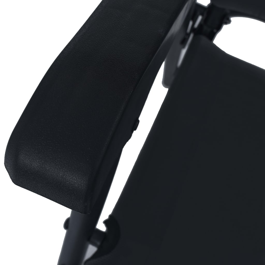 Sedie da Giardino Pieghevoli 2 pz in Textilene Nere - homemem39