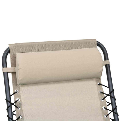 Poggiatesta per Sdraio Crema 40x7,5x15 cm in Textilene | homemem39