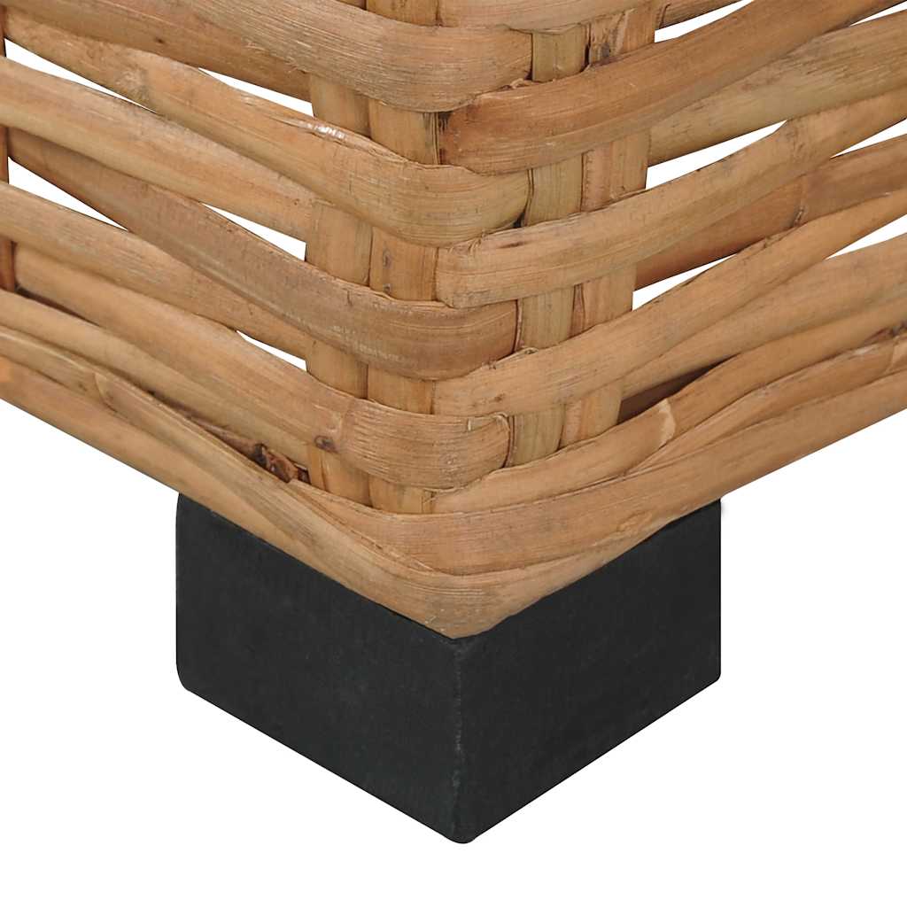 Divano Senza Braccioli con Cuscini in Rattan Naturale - homemem39