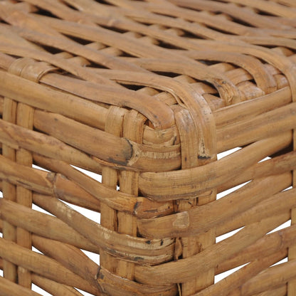 Tavolino da Salotto 47x47x28 cm in Rattan Naturale - homemem39