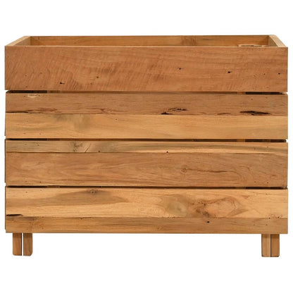 Letto Rialzato 50x40x38 cm Legno di Teak di Recupero e Acciaio