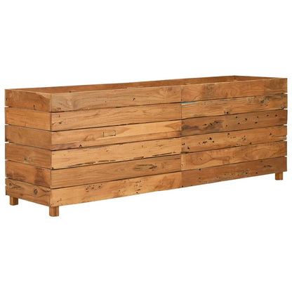 Letto Rialzato 150x40x55 cm Legno di Teak di Recupero e Acciaio | homemem39