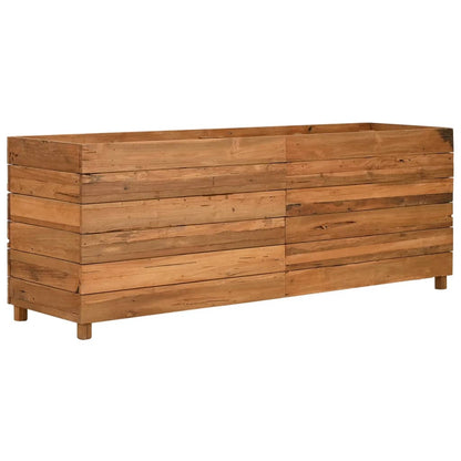 Letto Rialzato 150x40x55 cm Legno di Teak di Recupero e Acciaio | homemem39