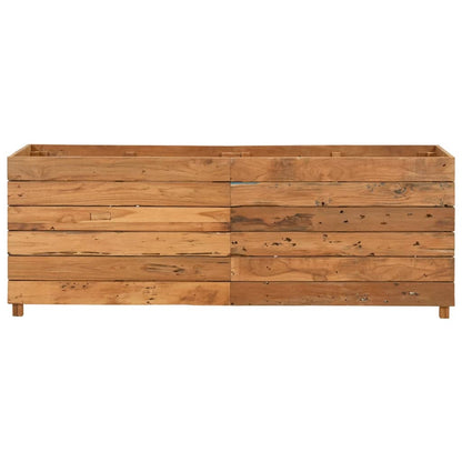 Letto Rialzato 150x40x55 cm Legno di Teak di Recupero e Acciaio | homemem39