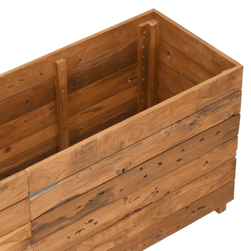 Letto Rialzato 150x40x55 cm Legno di Teak di Recupero e Acciaio | homemem39