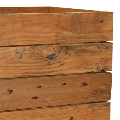 Letto Rialzato 150x40x55 cm Legno di Teak di Recupero e Acciaio | homemem39