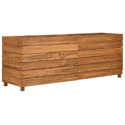 Letto Rialzato 150x40x55 cm Legno di Teak di Recupero e Acciaio | homemem39