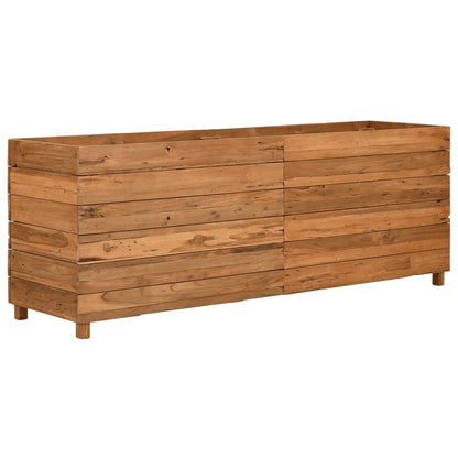 Letto Rialzato 150x40x55 cm Legno di Teak di Recupero e Acciaio | homemem39