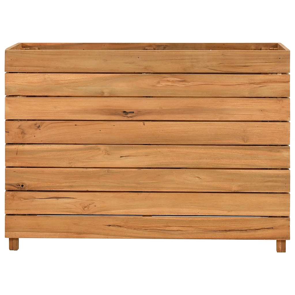 Letto Rialzato 100x40x72 cm Legno di Teak di Recupero e Acciaio - homemem39