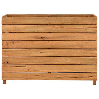 Letto Rialzato 100x40x72 cm Legno di Teak di Recupero e Acciaio - homemem39
