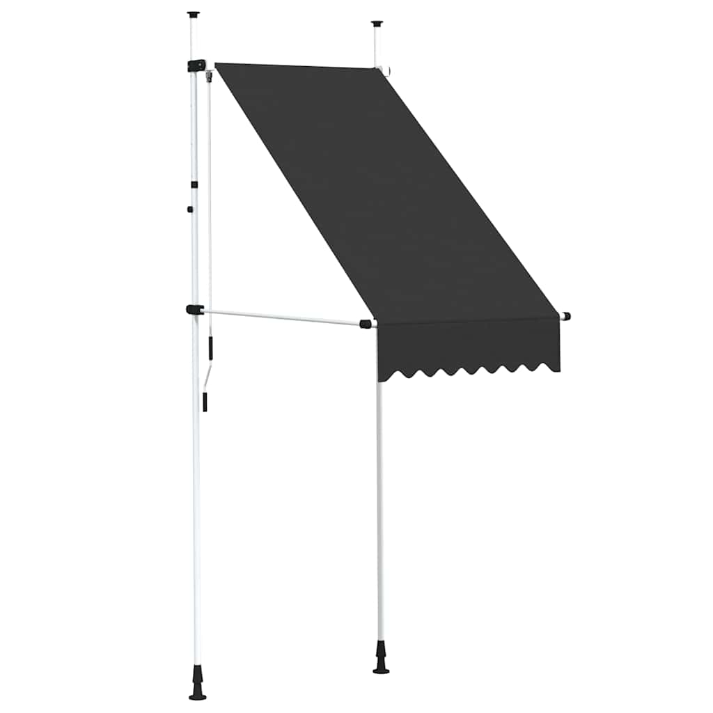 Tenda da Sole Retrattile Manuale 100 cm Antracite - homemem39