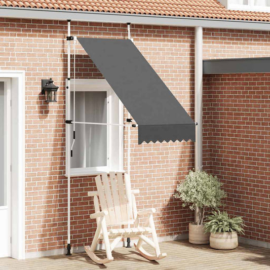Tenda da Sole Retrattile Manuale 100 cm Antracite - homemem39