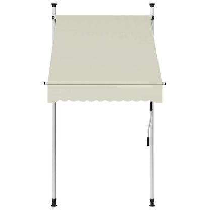 Tenda da Sole Retrattile Manuale 100 cm Crema - homemem39