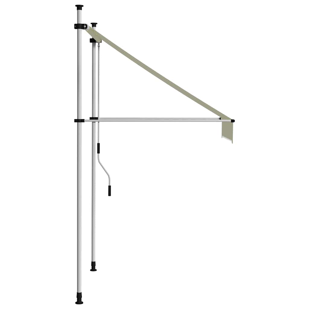 Tenda da Sole Retrattile Manuale 100 cm Crema - homemem39