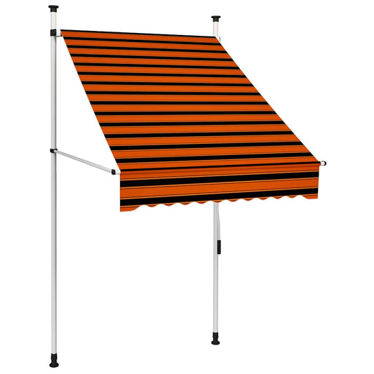 Tenda da Sole Retrattile Manuale 100 cm Arancione e Marrone | homemem39