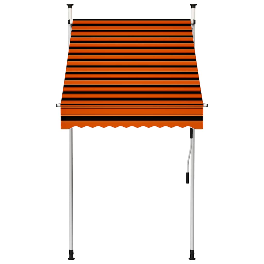 Tenda da Sole Retrattile Manuale 100 cm Arancione e Marrone - homemem39