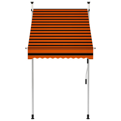 Tenda da Sole Retrattile Manuale 100 cm Arancione e Marrone - homemem39