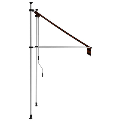 Tenda da Sole Retrattile Manuale 100 cm Arancione e Marrone - homemem39