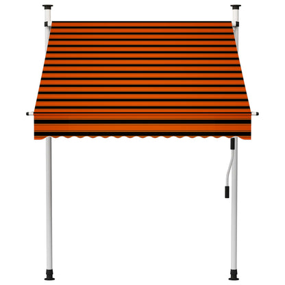 Tenda da Sole Retrattile Manuale 150 cm Arancione e Marrone - homemem39