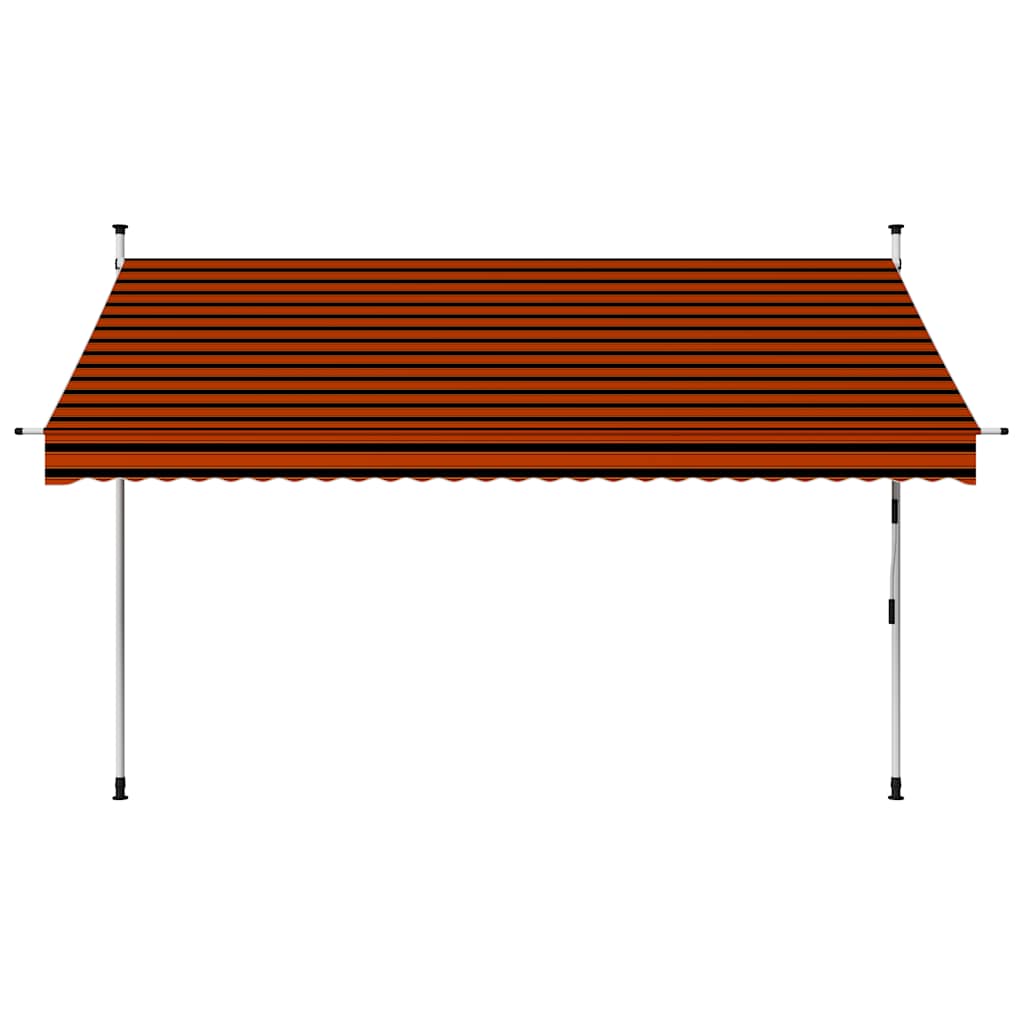 Tenda da Sole Retrattile Manuale 300 cm Arancione e Marrone - homemem39