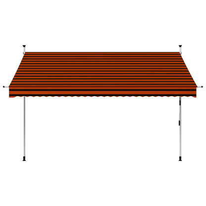 Tenda da Sole Retrattile Manuale 300 cm Arancione e Marrone - homemem39