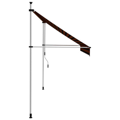 Tenda da Sole Retrattile Manuale 300 cm Arancione e Marrone - homemem39