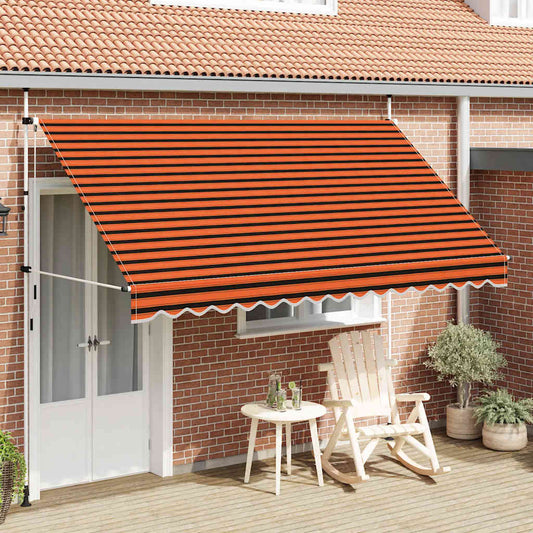 Tenda da Sole Retrattile Manuale 350 cm Arancione e Marrone | homemem39