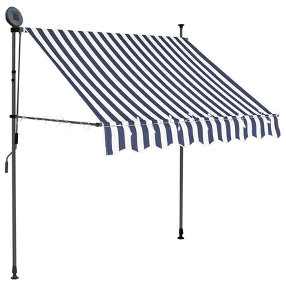 Tenda da Sole Retrattile Manuale con LED 100 cm e Bianca